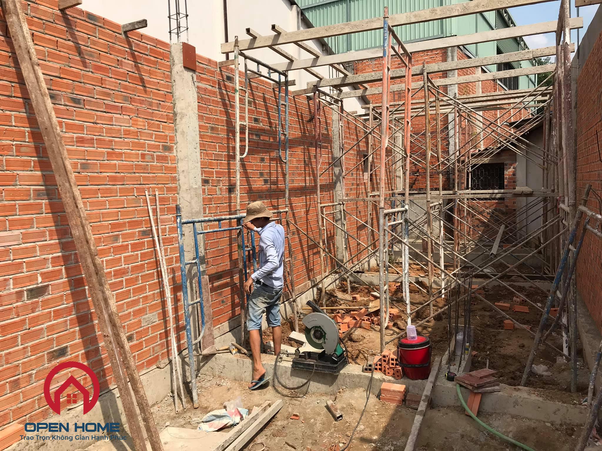 Các công tác xây dựng phần thô nhà phố 2 tầng tại phường Hiệp An – Thủ Dầu Một – Bình Dương