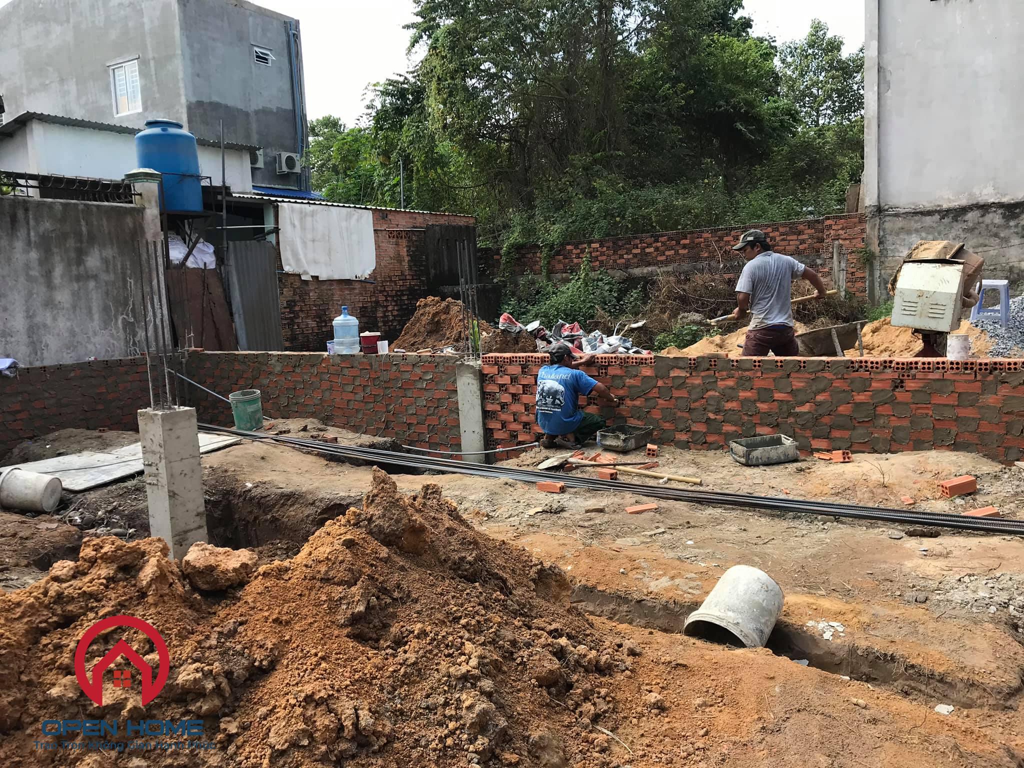 Các công tác thi công xây dựng phần thô nhà Chị Trâm – Thủ Dầu Một